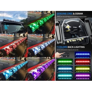 Лед бар с къси, дълги, дневни светлини и RGB подсветка 132см
